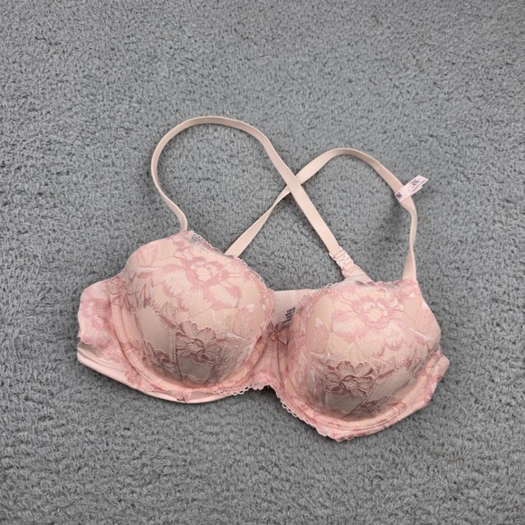 Victoria's Secret Other - Victoria's Secret Body By Victoria Demi Bra‎ Women 38C Pink Floral Lace